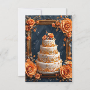 Dekorierter dreistöckiger Kuchen Luxus-Feier 🎂🌸 Einladung