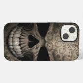 Dekorierter dunkler Schädel iPhone Hülle (Rückseite (Horizontal))