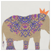 Dekorierter Elefant Niedlich Whimsy Fun Stoff (Nahaufnahme)