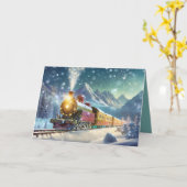 Dekorierter Holiday Train mit zusätzlichem Foto Karte (Gelbe Blume)