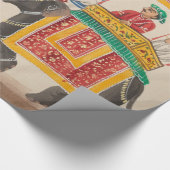 Dekorierter indischer Elefant mit einem kanopidier Geschenkpapier (Ecke)