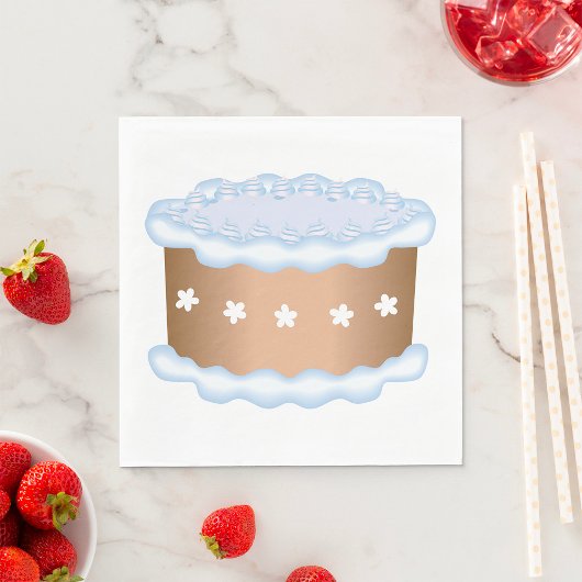 Dekorierter Kuchen Serviette