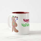 Dekorierter Lebkuchenmann Zweifarbige Tasse (Vorderseite Links)