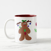 Dekorierter Lebkuchenmann Zweifarbige Tasse (Links)