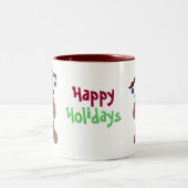 Dekorierter Lebkuchenmann Zweifarbige Tasse (Mittel)