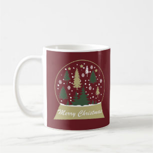 Dekorierter moderner Weihnachts-Schneeball Kaffeetasse