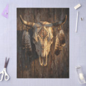 Dekorierter Rinderschädel Decoupage Seidenpapier (Basteln)