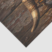 Dekorierter Rinderschädel Decoupage Seidenpapier (Detail)