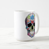 Dekorierter Schädel Kaffeetasse (VorderseiteRechts)