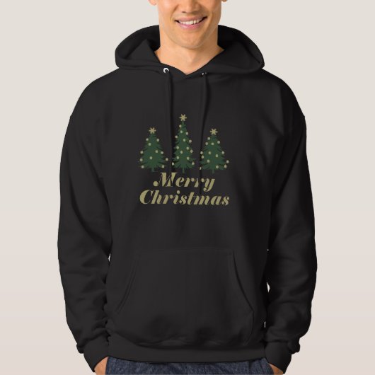 Dekorierter Urlaub Frohe Weihnachtskiefern Hoodie (Vorderseite)