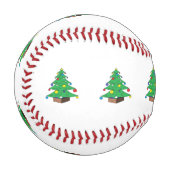 Dekorierter Weihnachtsbaum-Cartoon Baseball (Vorderseite Links)