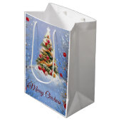 Dekorierter Weihnachtsbaum Mittlere Geschenktüte (Vorderseite Schrägansicht)