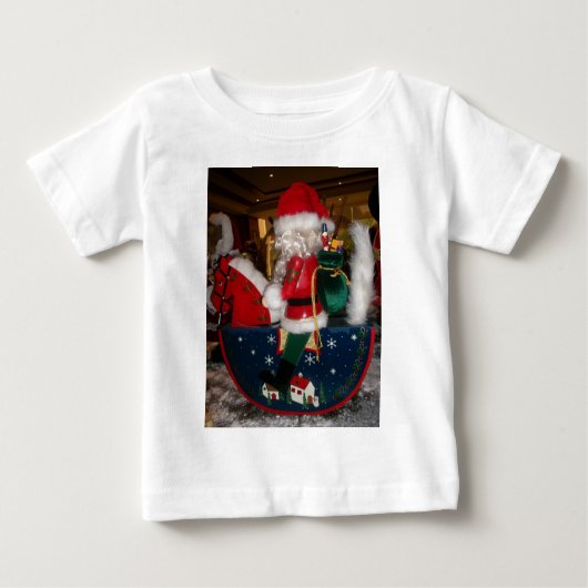 Dekorierter Weihnachtsmann Weihnachtskunst Print/D Baby T-shirt (Vorderseite)