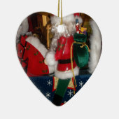 Dekorierter Weihnachtsmann Weihnachtskunst Print/D Keramik Ornament (Rechts)