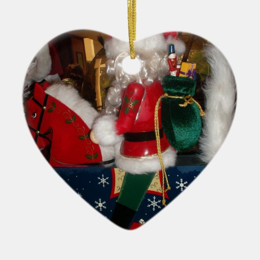 Dekorierter Weihnachtsmann Weihnachtskunst Print/D Keramik Ornament (Vorne)