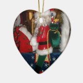 Dekorierter Weihnachtsmann Weihnachtskunst Print/D Keramik Ornament (Links)