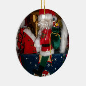 Dekorierter Weihnachtsmann Weihnachtskunst Print/D Keramikornament (Rechts)