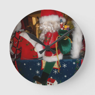 Dekorierter Weihnachtsmann Weihnachtskunst Print/D Runde Wanduhr