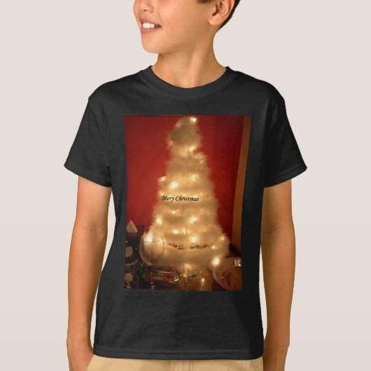 Dekorierter weißer Weihnachtsbaum T-Shirt (Vorderseite)