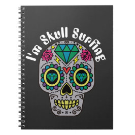 Dekoriertes Abstraktes Skull Spiral Foto Notebook Notizblock