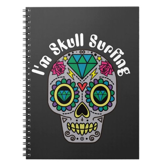 Dekoriertes Abstraktes Skull Spiral Foto Notebook Notizblock (Vorderseite)