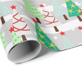 Dekoriertes Baumwrapping Papier Geschenkpapier (Rolleneckpunkt)