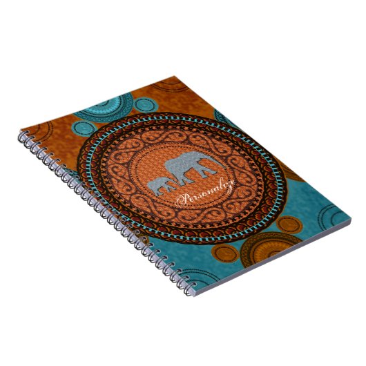 Dekoriertes Elephant-Notebook Notizblock (Rechte Seite)
