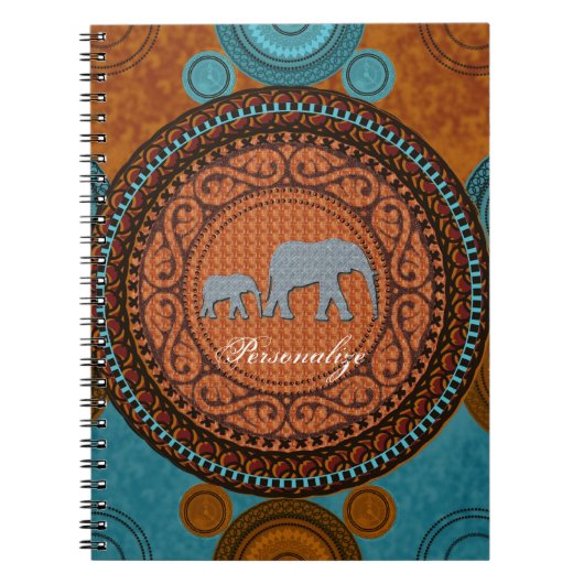 Dekoriertes Elephant-Notebook Notizblock (Vorderseite)