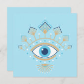 Dekoriertes griechisches Eye Türkisches Schutzsymb (Vorne/Hinten)