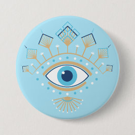 Dekoriertes griechisches Eye Türkisches Schutzsymb Button