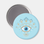 Dekoriertes griechisches Eye Türkisches Schutzsymb Magnet (Vorderseite/Rückseite)