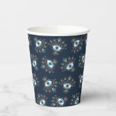 Dekoriertes griechisches Eye Türkisches Schutzsymb Pappbecher (Links)