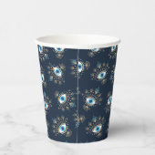 Dekoriertes griechisches Eye Türkisches Schutzsymb Pappbecher (Rechts)