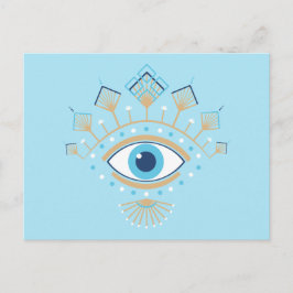 Dekoriertes griechisches Eye Türkisches Schutzsymb Postkarte