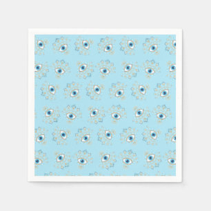 Dekoriertes griechisches Eye Türkisches Schutzsymb Serviette