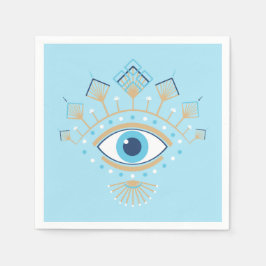 Dekoriertes griechisches Eye Türkisches Schutzsymb Serviette