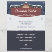 Dekoriertes Holzschild - Weihnachtsmarkt Flyer (Vorne)