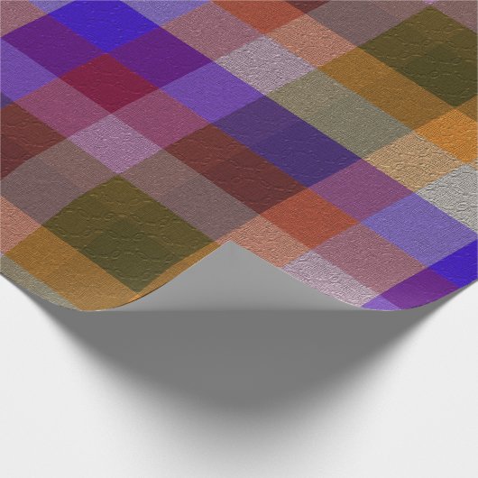 Dekoriertes Karo Geschenkpapier (Ecke)