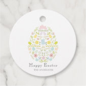 Dekoriertes Ostereier, Blumenblätterblättern Geschenkanhänger (Vorderseite)