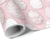 Dekoriertes Ostereier Muster Pink ID1096 Geschenkpapier (Rolleneckpunkt)