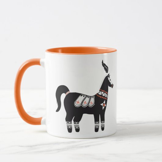 Dekoriertes Pferd Tasse (Links)