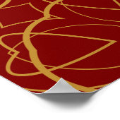 Dekoriertes Tapeten-Design in Form. Nahtloser Pat Poster (Ecke)