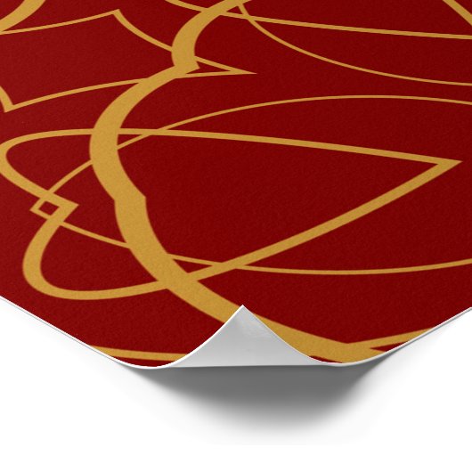 Dekoriertes Tapeten-Design in Form. Nahtloser Pat Poster (Ecke)