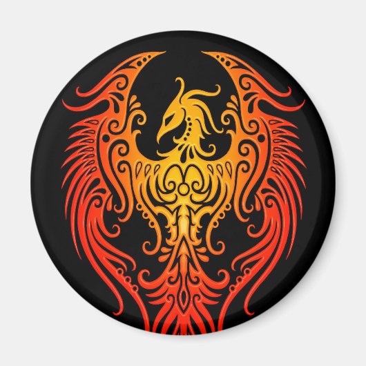 Dekoriertes Tribal Phoenix Magnet (Vorne)