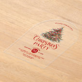 Dekoriertes Weihnachtsbaum Weihnachtsgebäck Party  Acryleinladungen (Ablage )