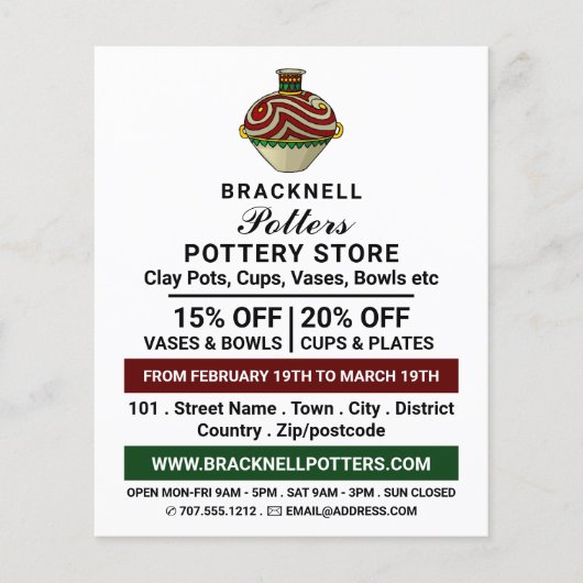 Dekorjug, Keramik-Store, Potter-Werbung Flyer (Vorne)