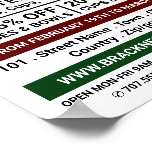 Dekorjug, Keramik-Store, Potter-Werbung Poster (Ecke)