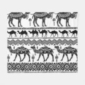 DekorKamele Nahtloses Muster Fleecedecke (Vorderseite (Horizontal))