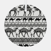 DekorKamele Nahtloses Muster Ornament Aus Glas (Rückseite)