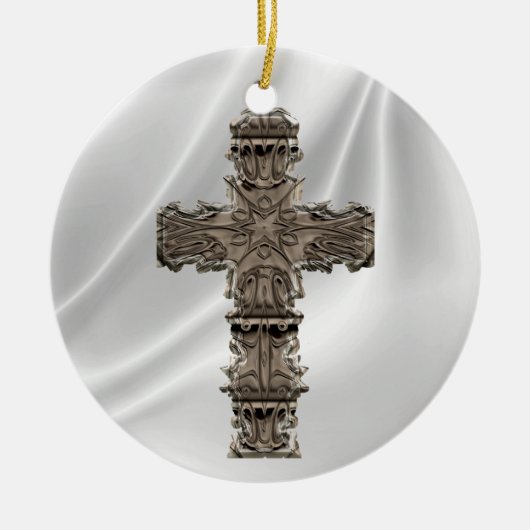 Dekorkreuz Keramik Ornament (Vorne)